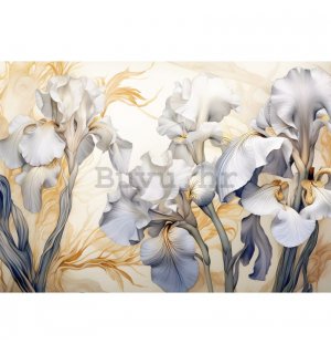Vlies foto tapeta: Nature Iris Flowers - 416x254 cm