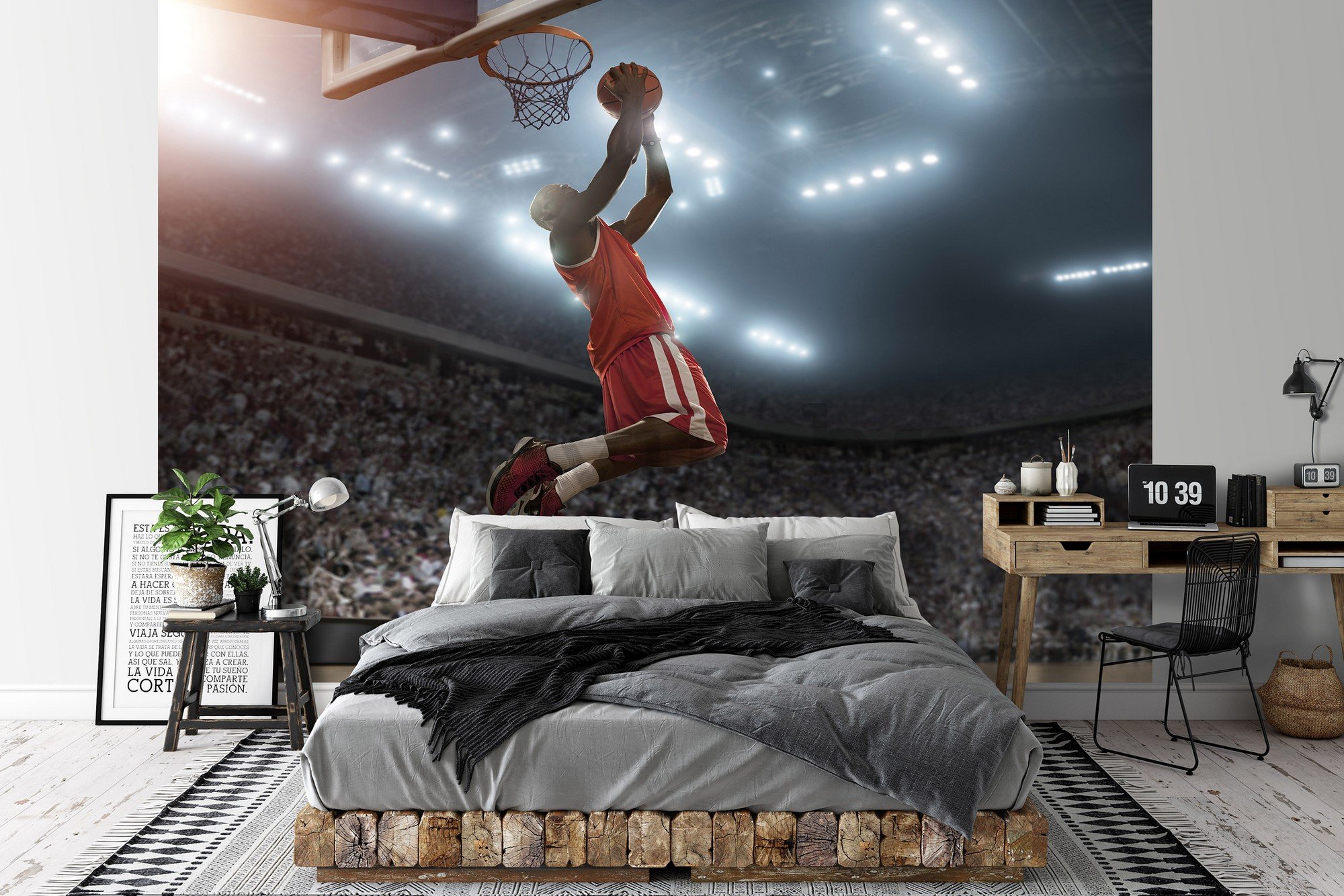 Vlies foto tapeta: Basketball player - 416x254 cm