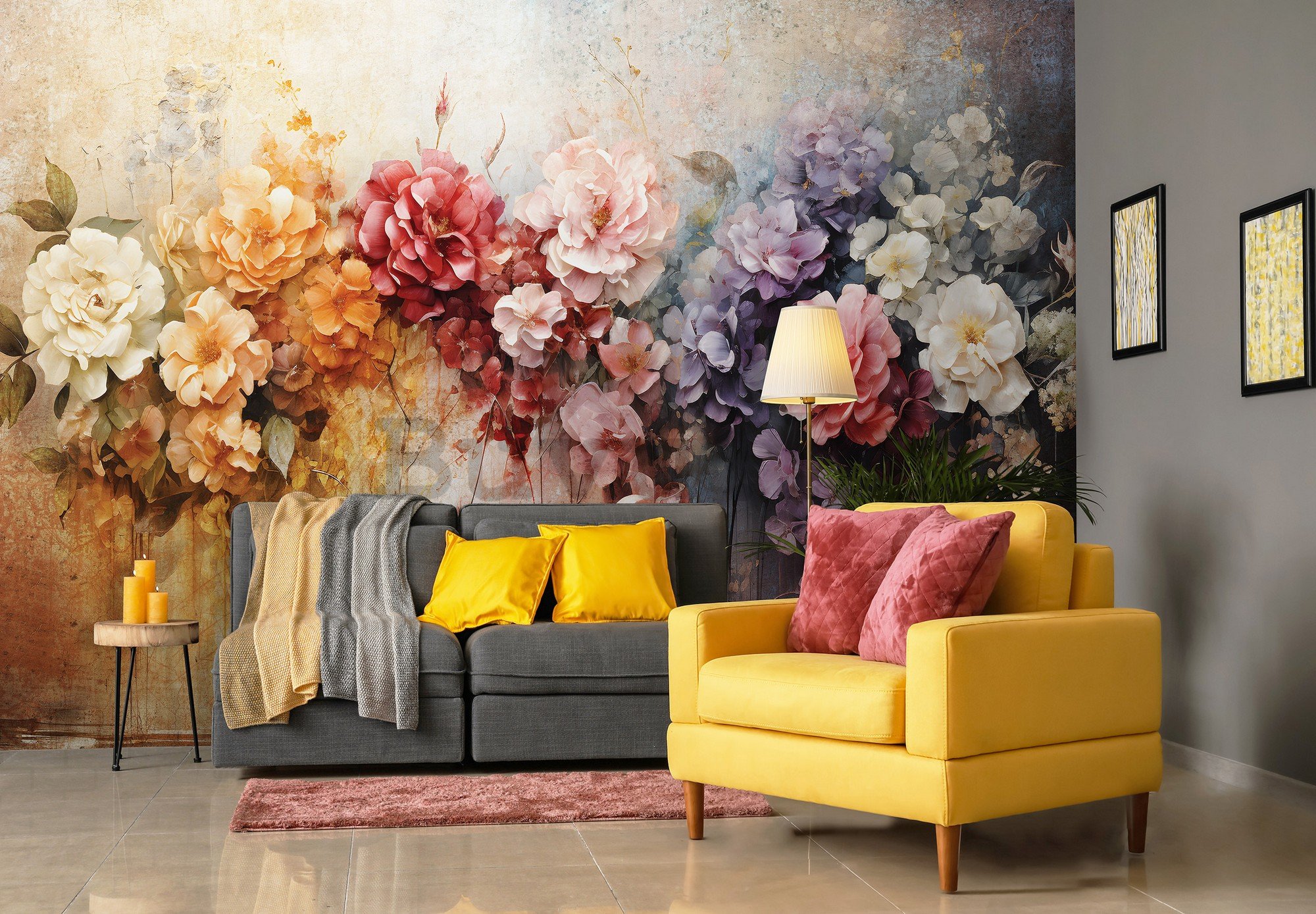 Vlies foto tapeta: Flowers Colorful Composition - 416x254 cm